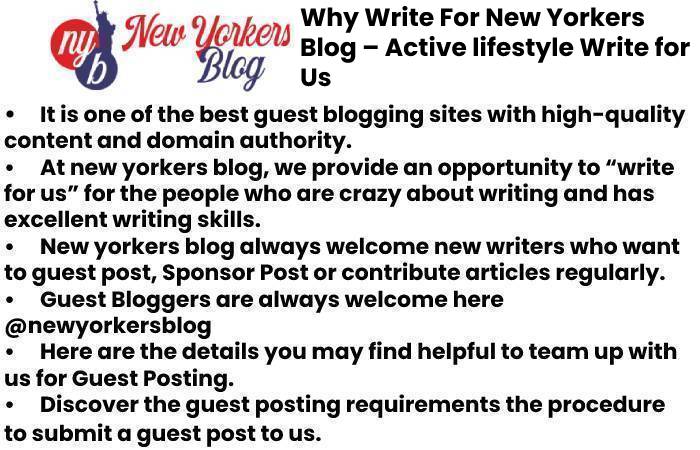 Active lifestyle Write For Us 