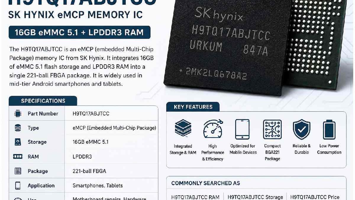 H9TQ17ABJTCC: Complete Guide to SK Hynix eMCP Memory IC
